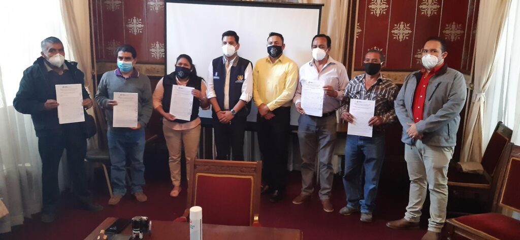 FIRMA DE CONVENIOS DE PROYECTOS CON LA MUNICIPALIDAD DE SAN MATEO